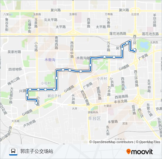 公交554路的线路图
