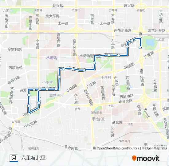 554 Bus Line Map