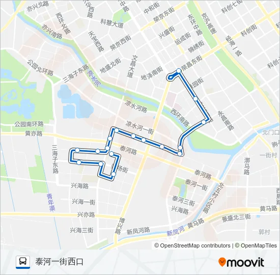 580 Bus Line Map