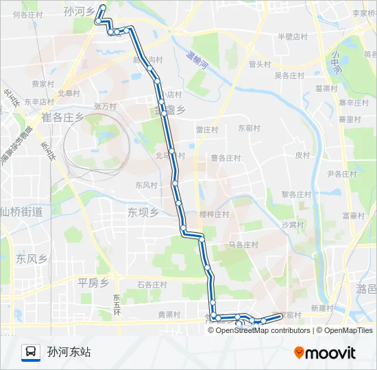 586 Bus Line Map