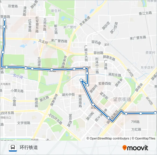 593 Bus Line Map