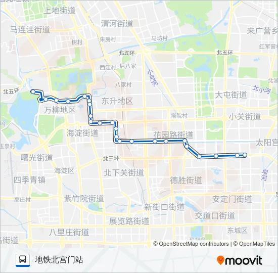 公交601路的线路图