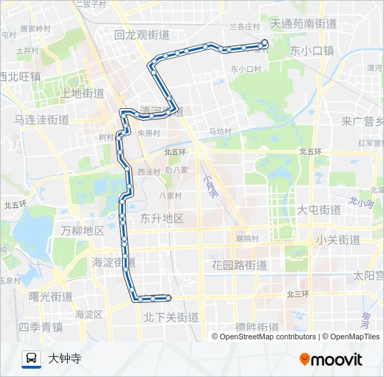 614 Bus Line Map