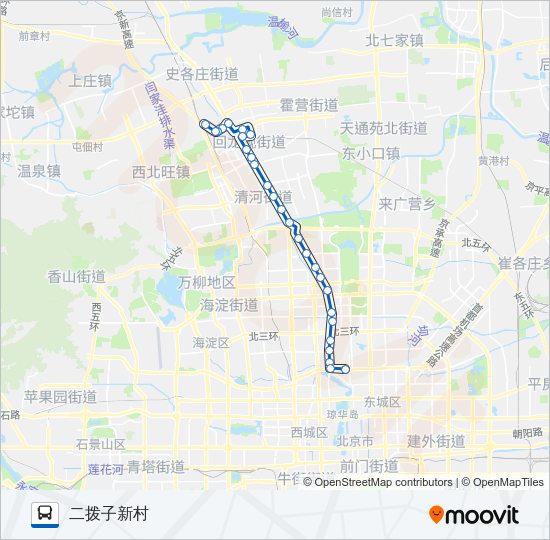 公交625路的线路图