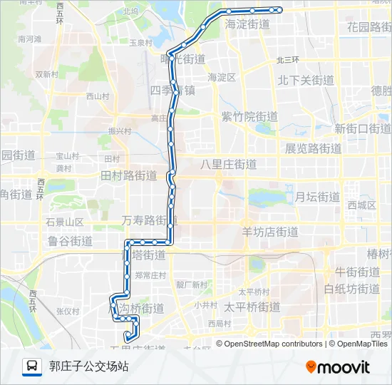 634 Bus Line Map