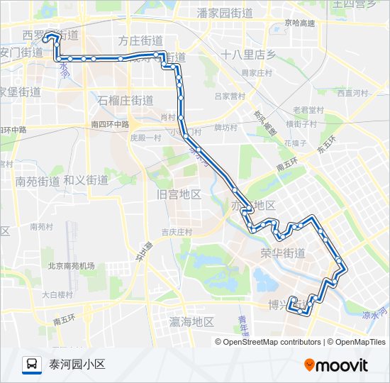 公交665路的线路图