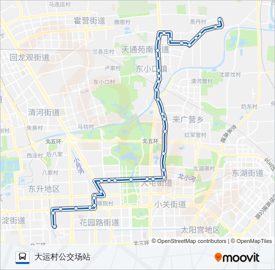 公交751路的线路图