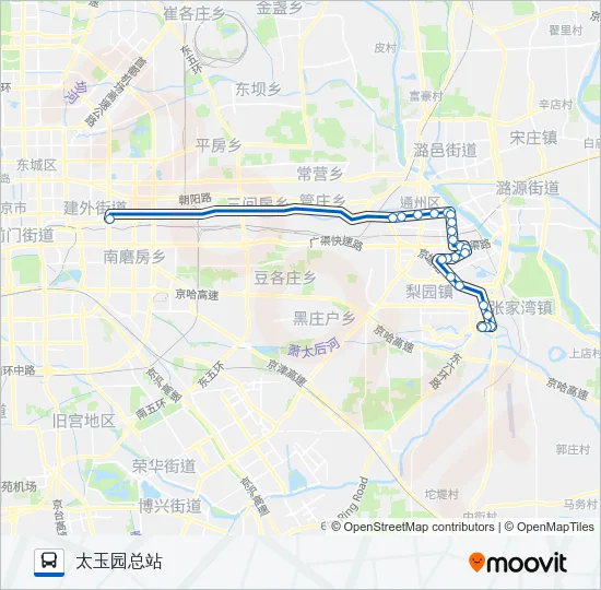公交806路的线路图
