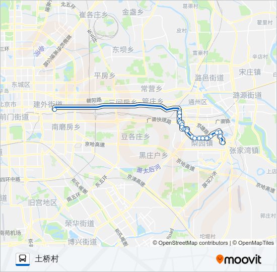 807 bus Line Map