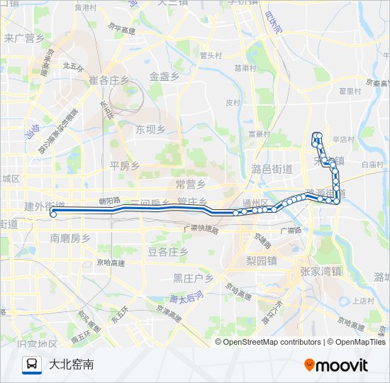 公交808路的线路图