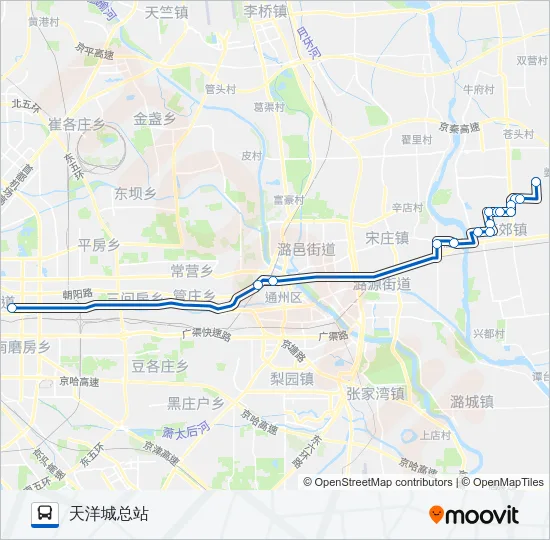818 Bus Line Map