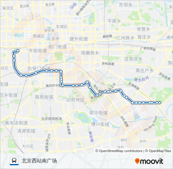 820 Bus Line Map