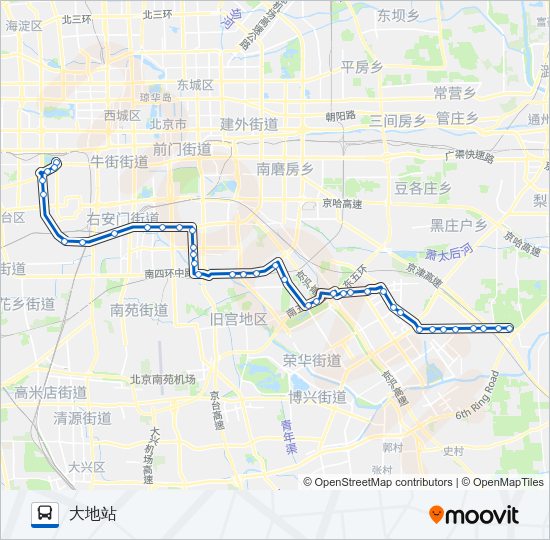 公交820路的线路图
