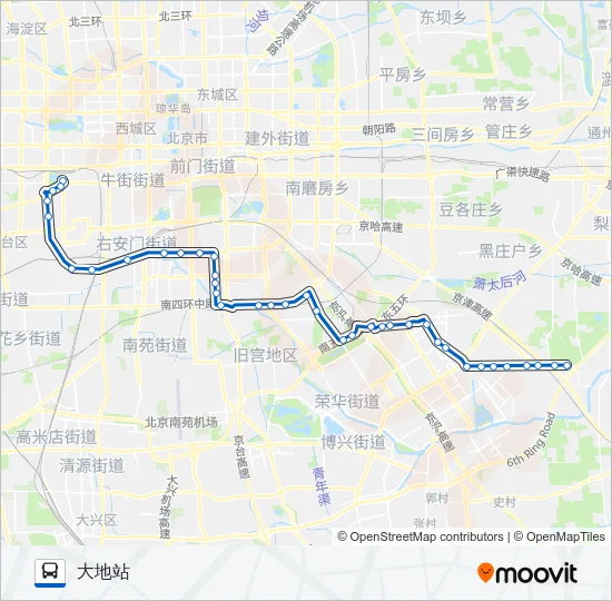 820 Bus Line Map