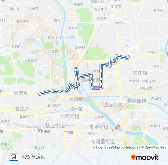 公交824路的线路图