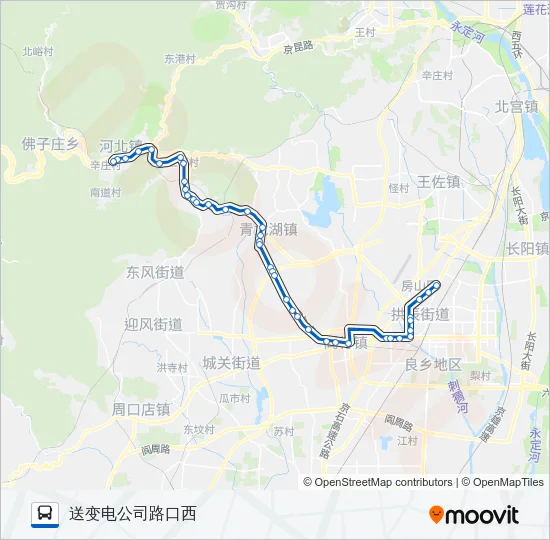 公交833路的线路图