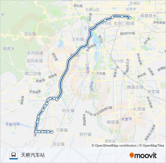 838 bus Line Map