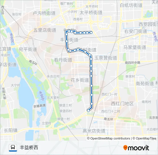 845 Bus Line Map