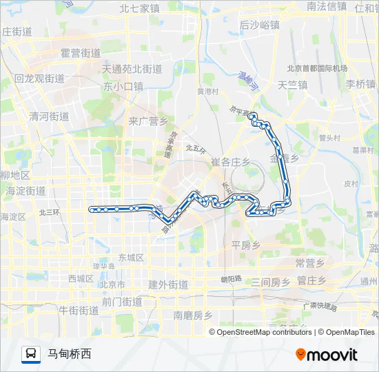 847 Bus Line Map