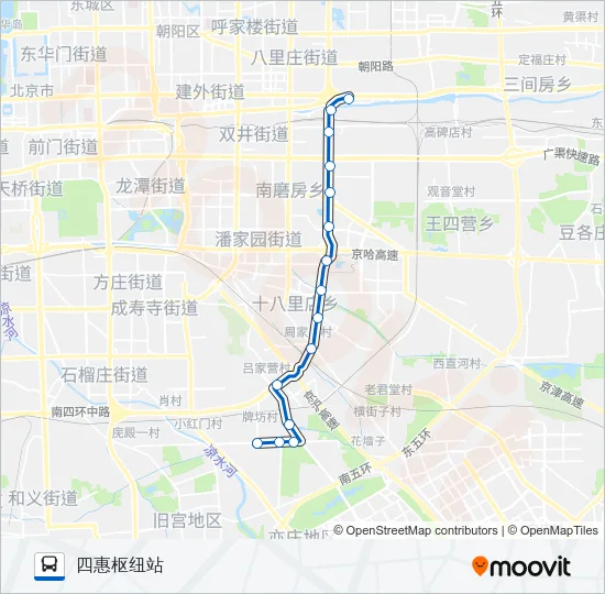 865 Bus Line Map
