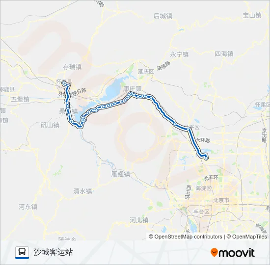880 Bus Line Map