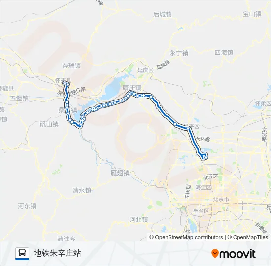 880 Bus Line Map