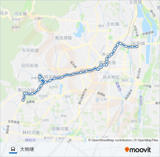 公交907路的线路图