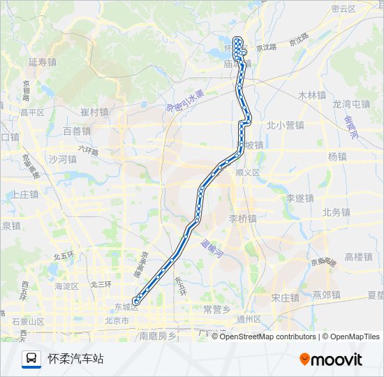 公交916路的线路图