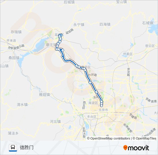 公交919路的线路图