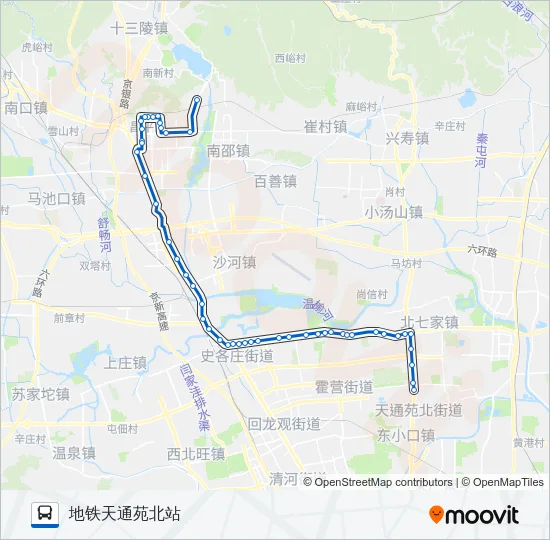 公交922路的线路图