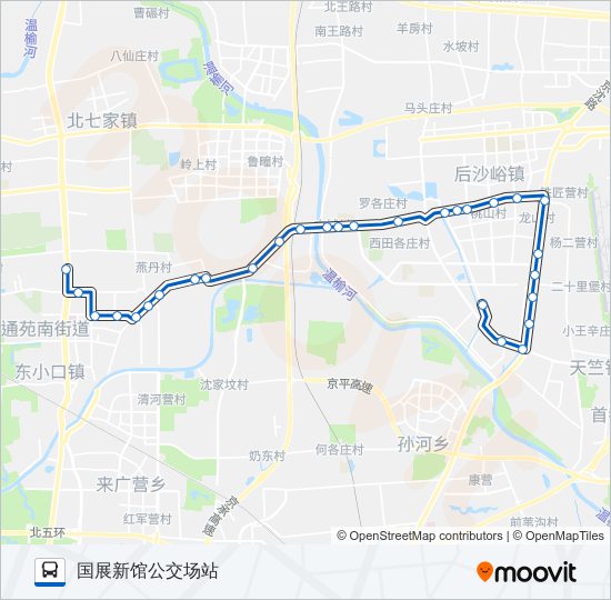 933 bus Line Map