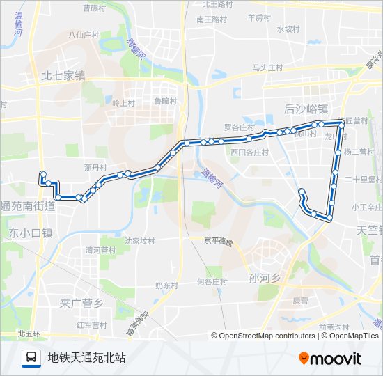 公交933路的线路图