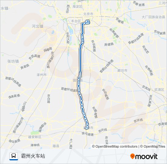 公交943路的线路图