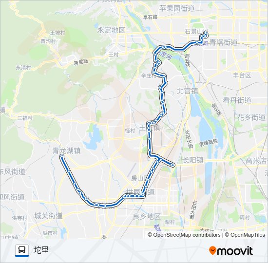 公交951路的线路图