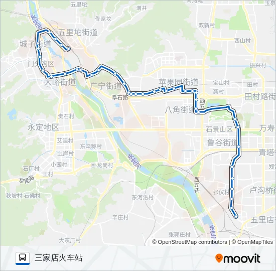 961 Bus Line Map