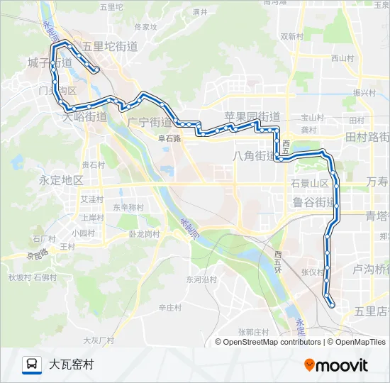 961 Bus Line Map