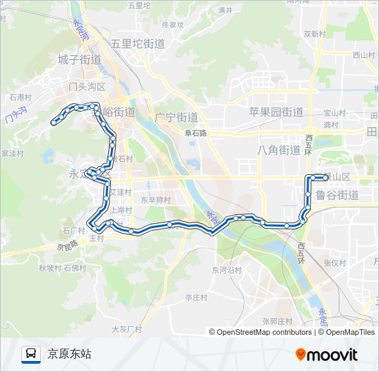 公交965路的线路图
