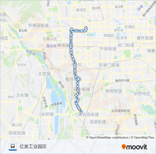 公交967路的线路图