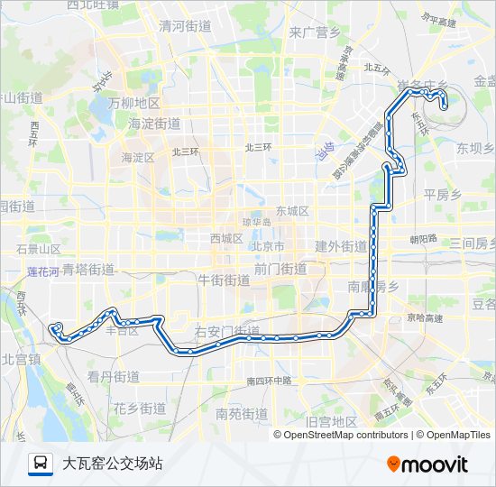 公交973路的线路图