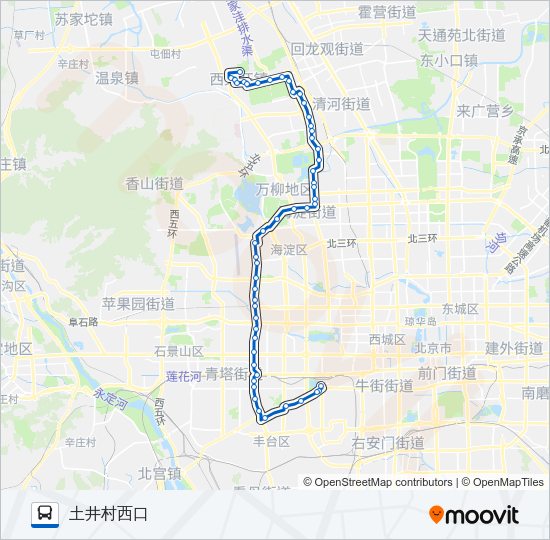 公交982路的线路图