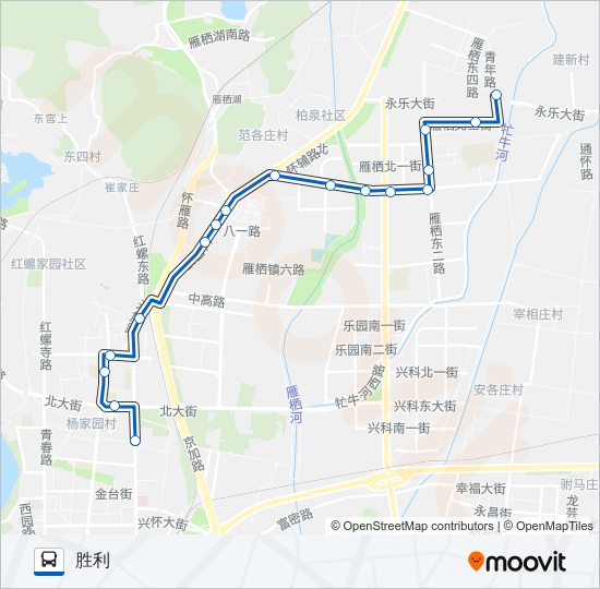 公交H01路的线路图