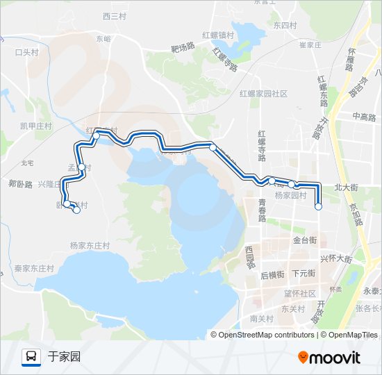 公交H02路的线路图