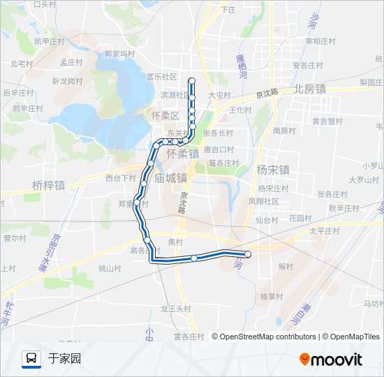 公交H08路的线路图
