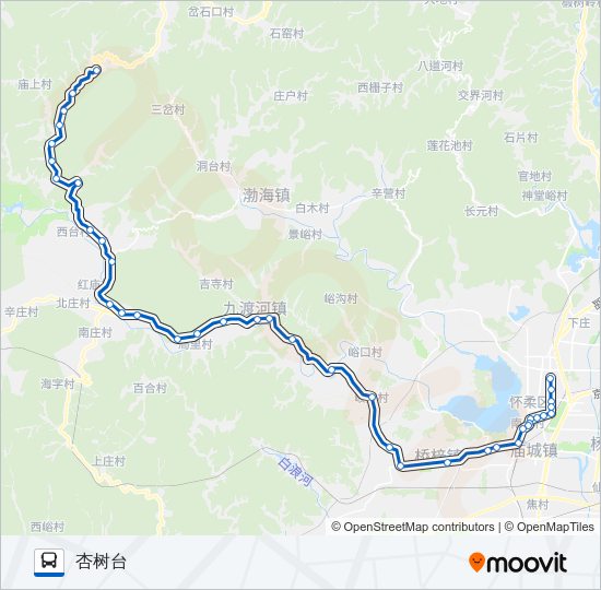 公交H14路的线路图