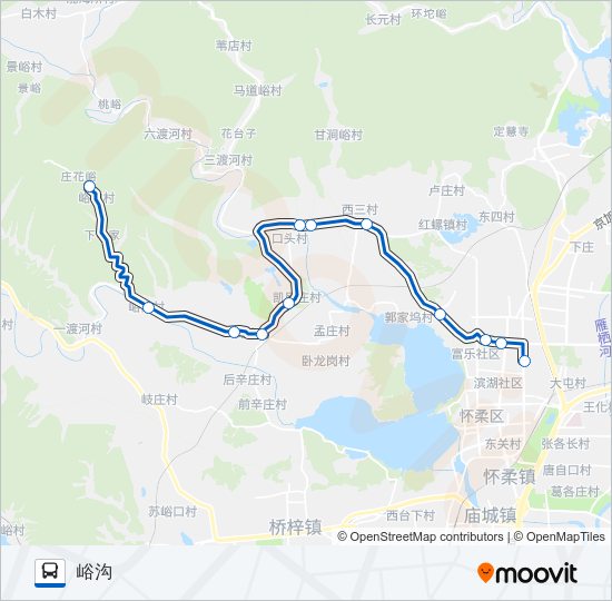 公交H19路的线路图