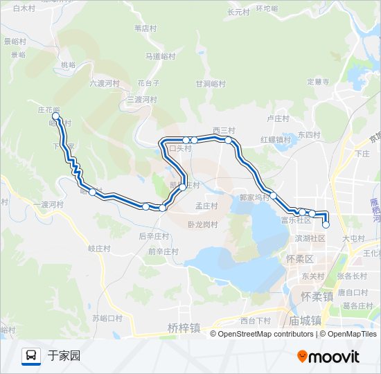 公交H19路的线路图