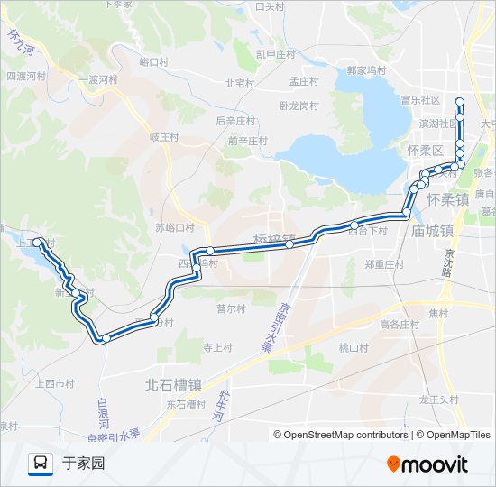 公交H22路的线路图