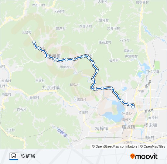 公交H23路的线路图