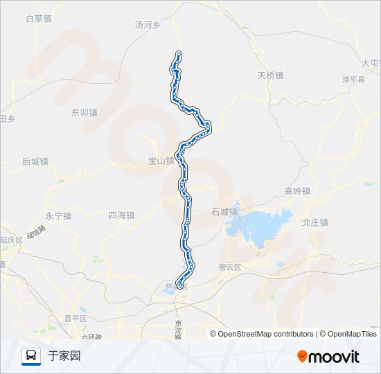 公交H29路的线路图