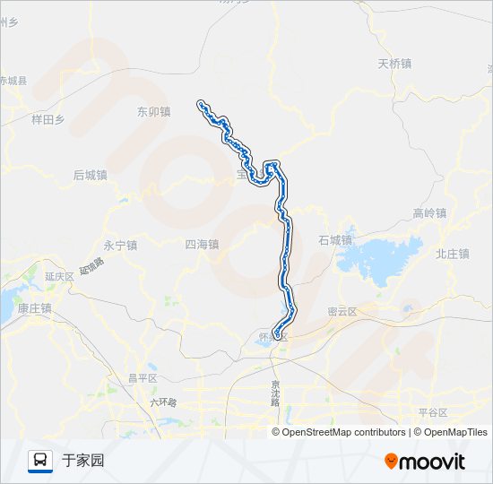 公交H30路的线路图